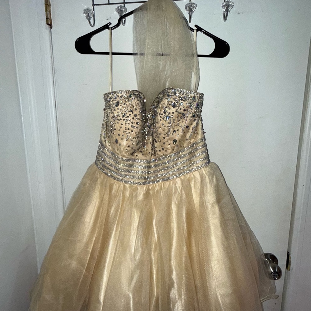 Gold prom/quince dress